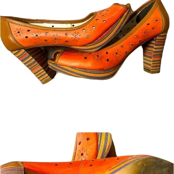 Hopulse no problem rainbow heels good used  condition size 9.5 - Picture 1 of 5